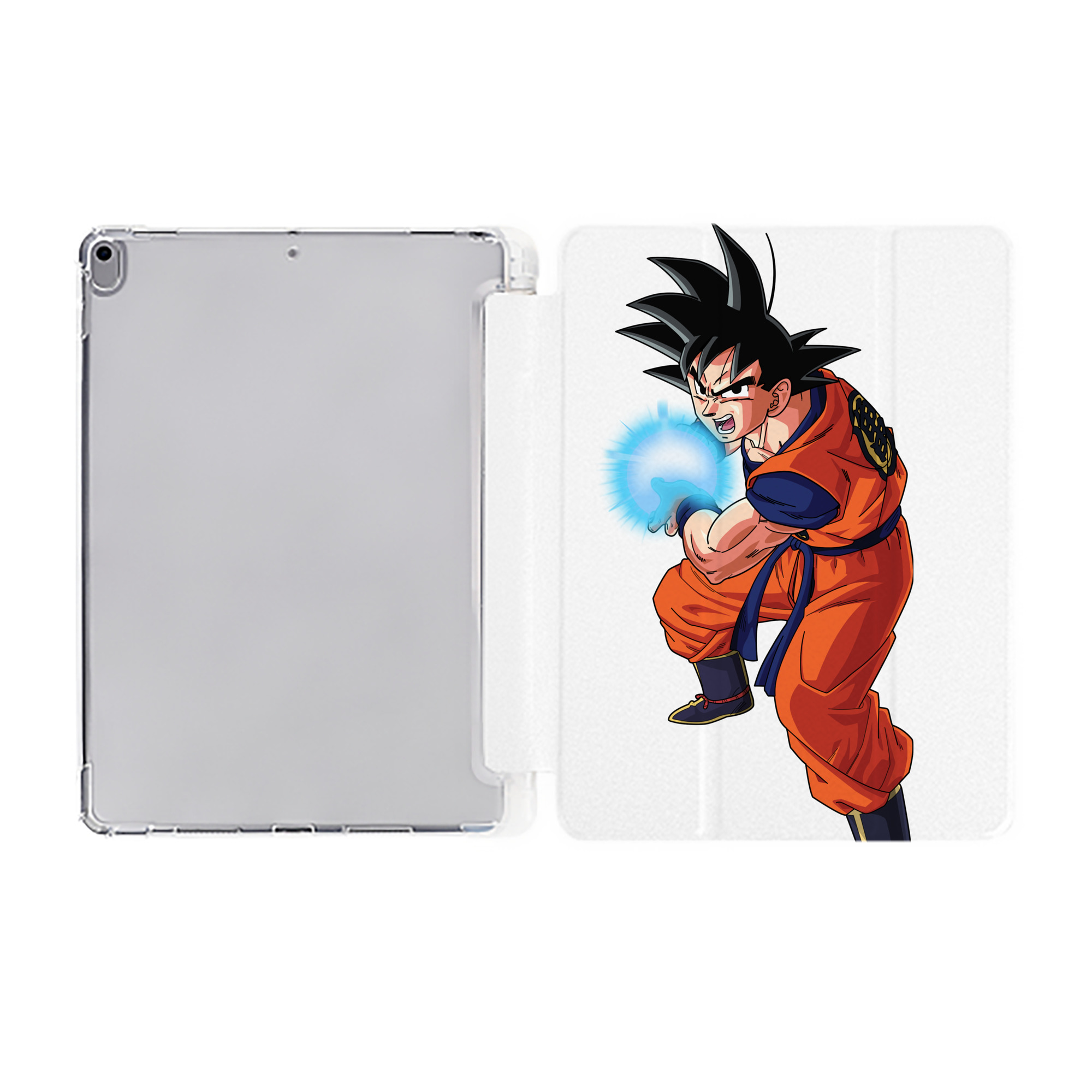（画像用） ドラゴンボール 孫悟空（そん ごくう）Son Goku カカロット DRAGON BALL Kakarotto IPad ケース ペン収納付き 三つ折りスタンド PUレザー×シリコン 対応機種9.5/10.5/10.9インチ